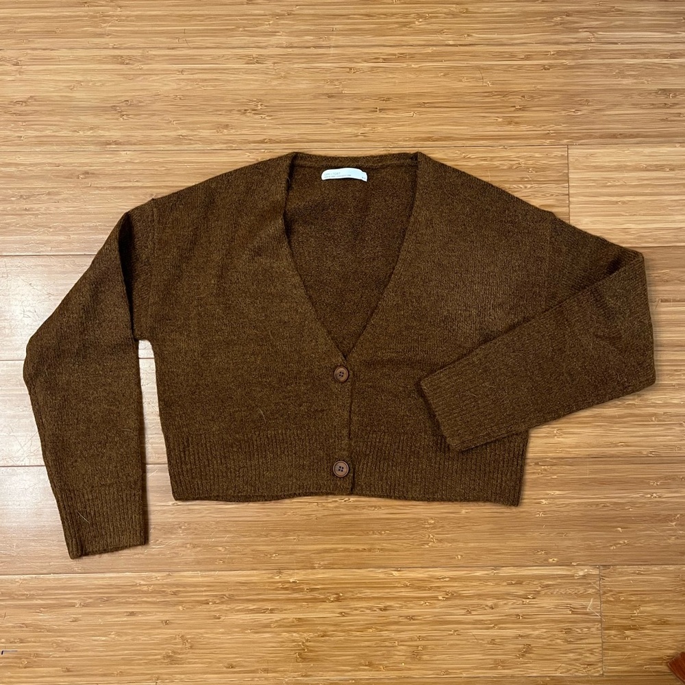 Cropped brown cardigan from Oak+fort
